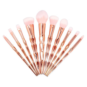 Unicorn Rose Gold Makeup Brushes Set