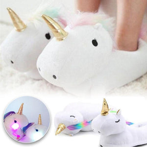 Unicorn - Rainbow Unicorn Slippers with Cute Glowing Light up