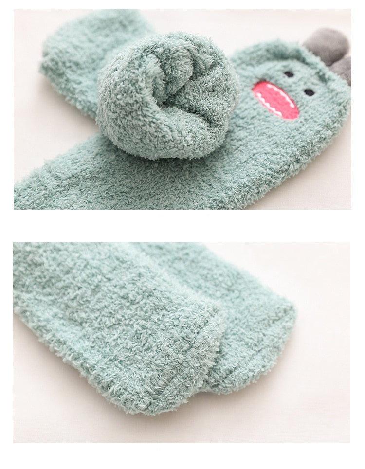 Soft Fluffy Cute Monsters Socks #2