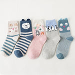Cute Animals Assorted Colors (5 Pairs)