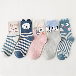 Cute Animals Assorted Colors (5 Pairs)