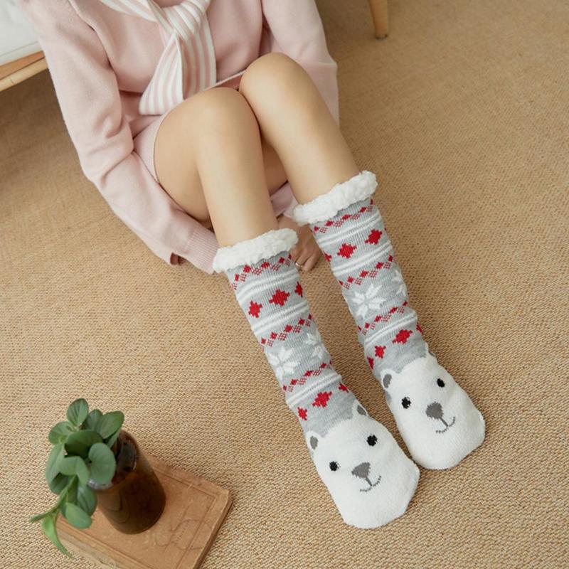 Thick Double Warm Non-slip Cute Bear Socks