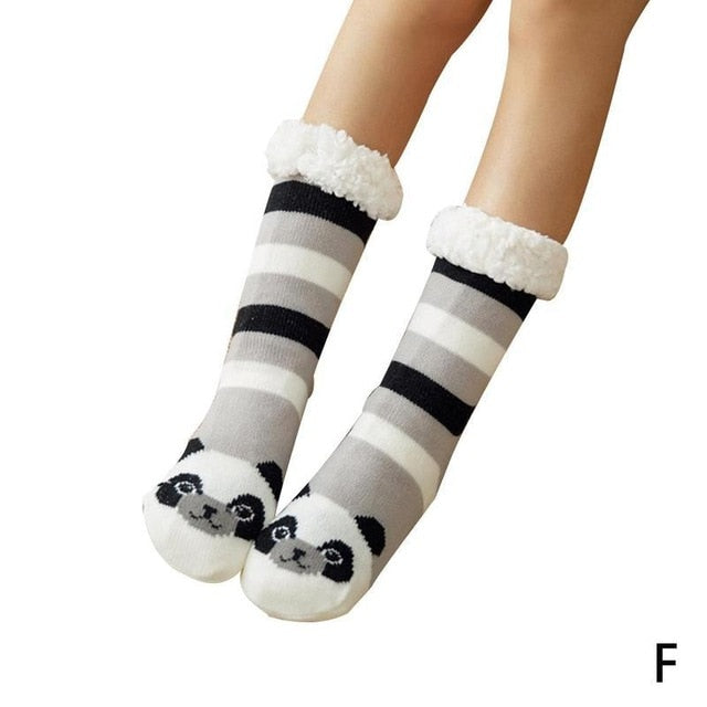 Thick Double Warm Non-slip Cute Animal Socks