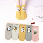 Cute Animal Character Kids Cotton Socks (5 pairs)