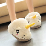 Winter Warm Slippers Plush unicorn Slippers