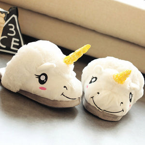 Winter Warm Slippers Plush unicorn Slippers