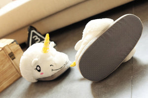 Winter Warm Slippers Plush unicorn Slippers