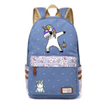 Kawaii Unicorn Blue Backpack