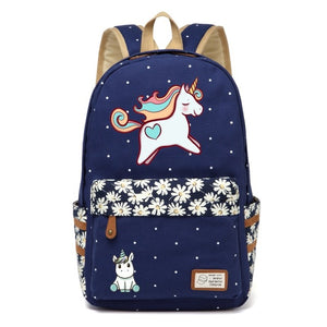 Kawaii Unicorn Blue Backpack