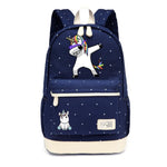 Kawaii Unicorn Blue Backpack