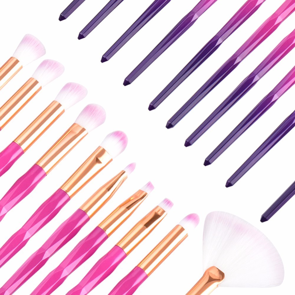 Unicorn Pink Diamond Makeup Brushes Set