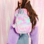 Unicorn Plush Rainbow Backpack