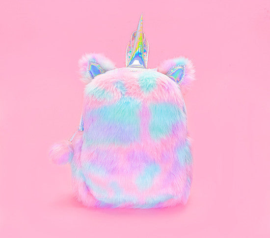 Unicorn Plush Rainbow Backpack