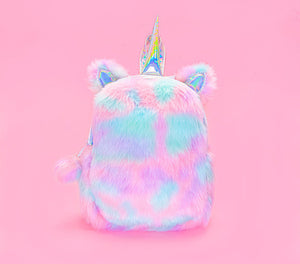 Unicorn Plush Rainbow Backpack