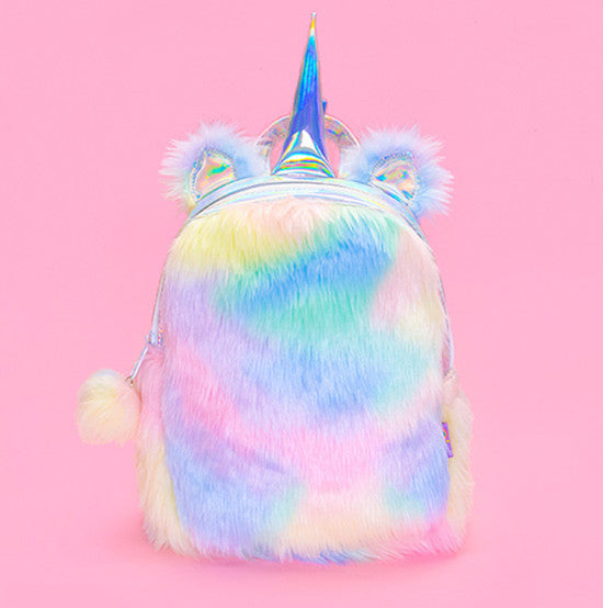 Unicorn Plush Rainbow Backpack