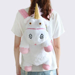 Fluffy Unicorn Plush Backpack