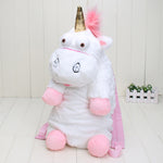 Fluffy Unicorn Plush Backpack