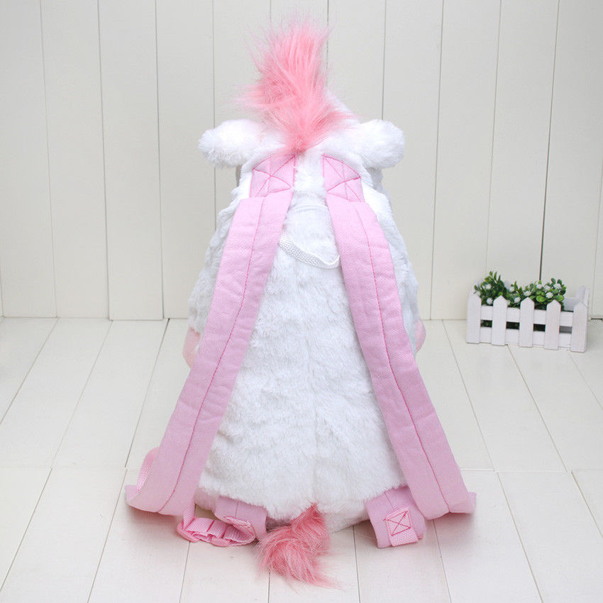 Fluffy Unicorn Plush Backpack –