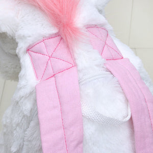 Fluffy Unicorn Plush Backpack