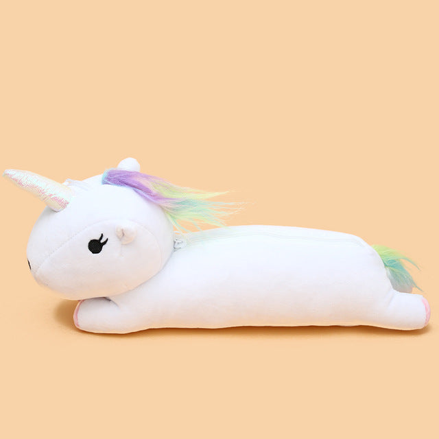 Unicorn Plush Pencil Case Makeup
