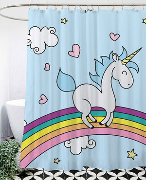 Unicorn Kids Shower Curtain