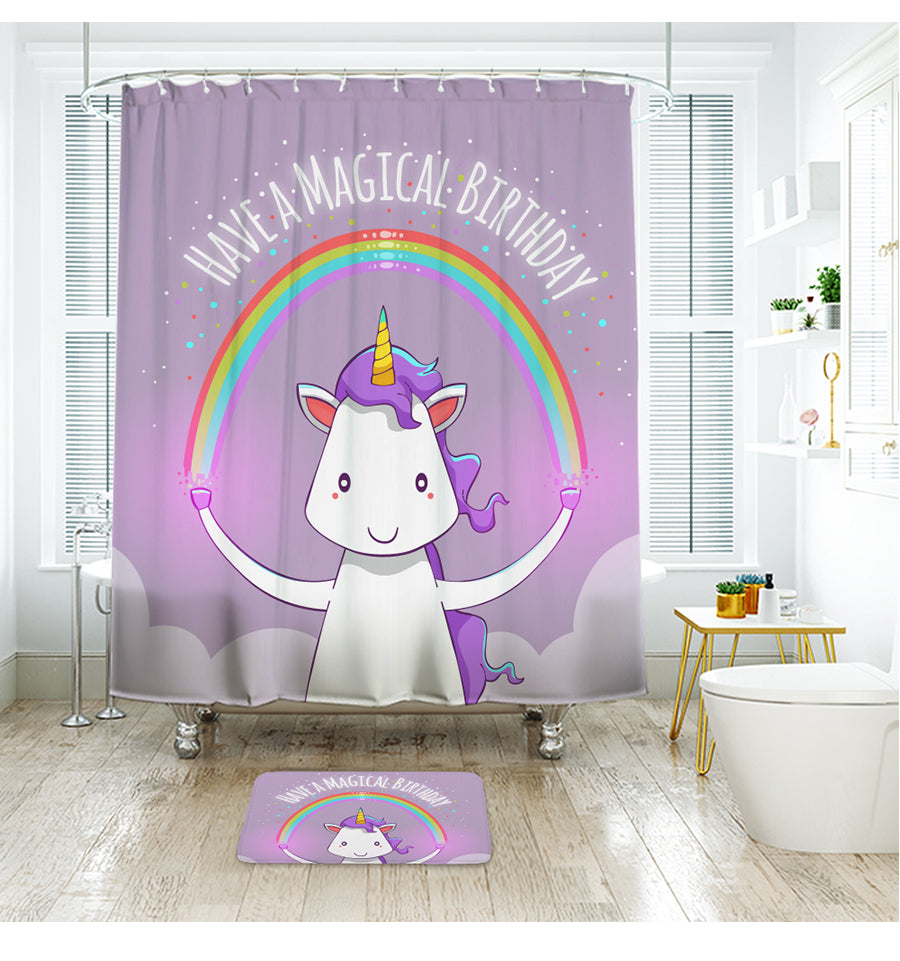 Unicorn Kids Shower Curtain