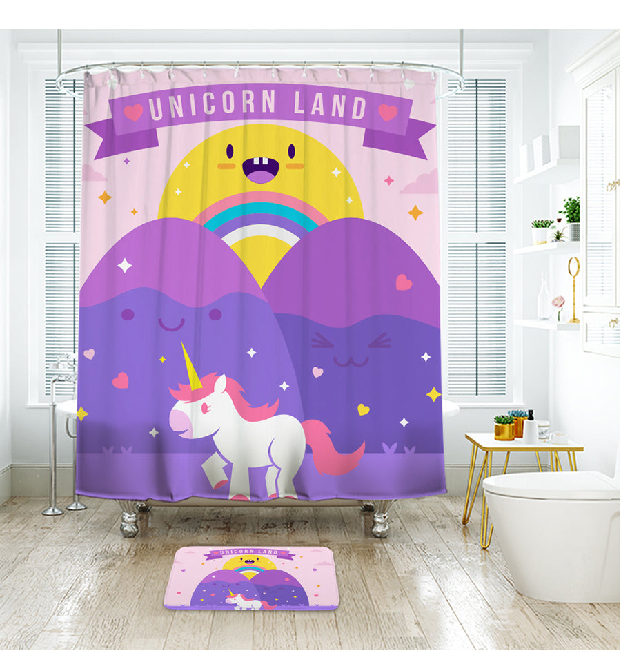 Unicorn Kids Shower Curtain