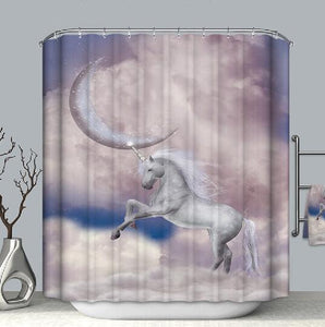 Unicorn Fantasy Bathroom Shower Curtain