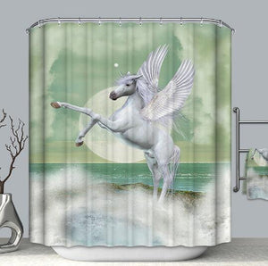Unicorn Fantasy Bathroom Shower Curtain