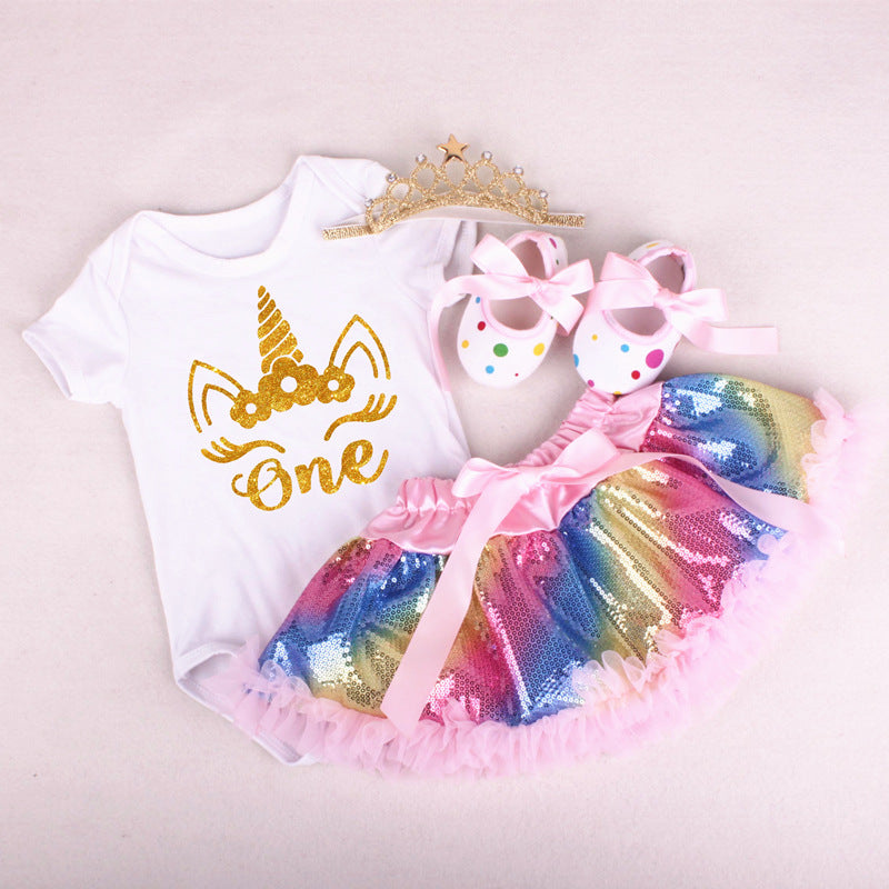 Unicorn Rainbow Princess Girls Dress Kit UnicornTop.com Unicorn Rainbow Princess Girls Dress Kit UnicornTop.com