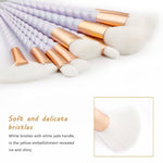 Unicorn Pearl White Makeup Brushes Set