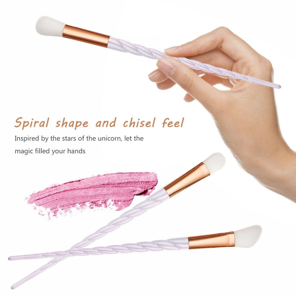 Unicorn Pearl White Makeup Brushes Set –