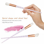 Unicorn Pearl White Makeup Brushes Set