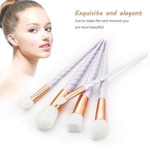 Unicorn Pearl White Makeup Brushes Set