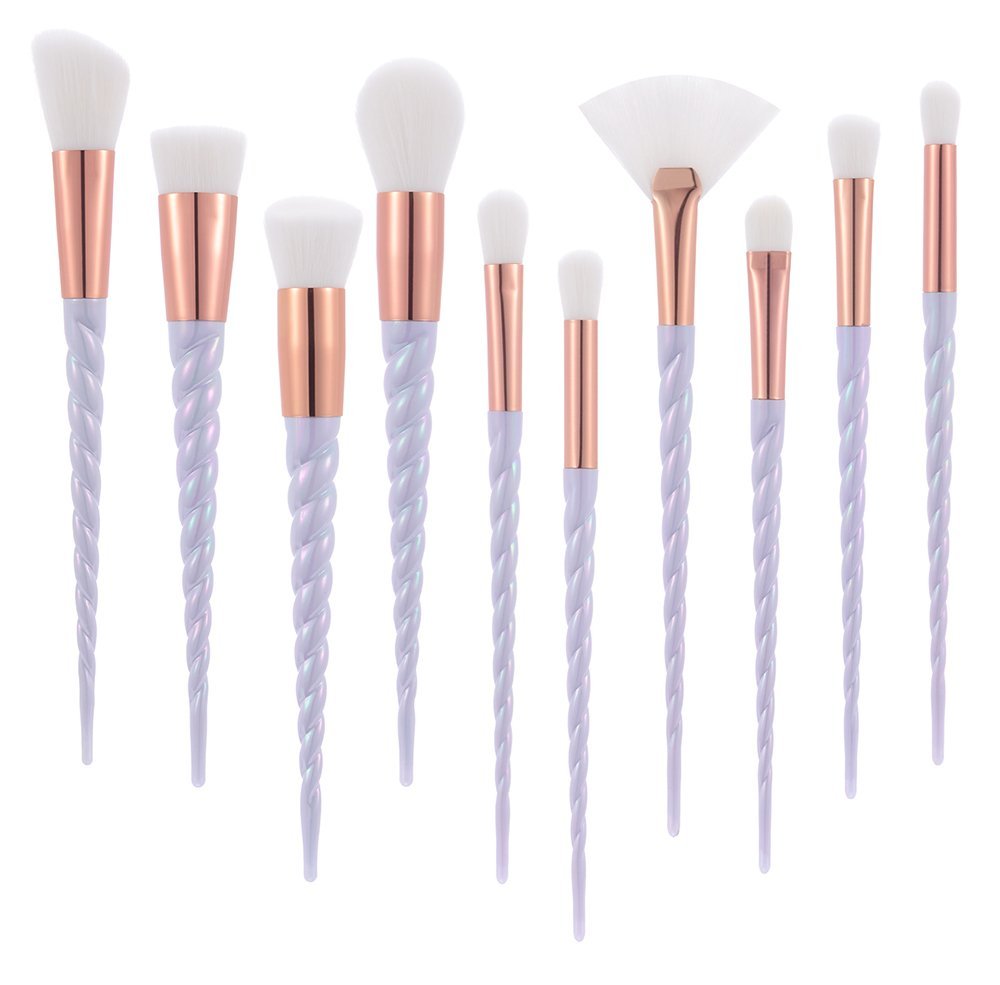 Unicorn Pearl White Makeup Brushes Set