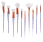 Unicorn Pearl White Makeup Brushes Set