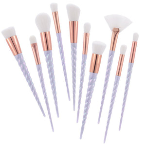 Unicorn Pearl White Makeup Brushes Set