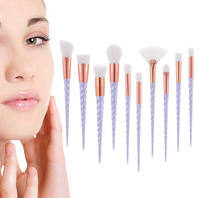Unicorn Pearl White Makeup Brushes Set