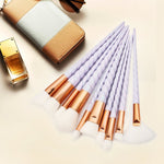 Unicorn Pearl White Makeup Brushes Set